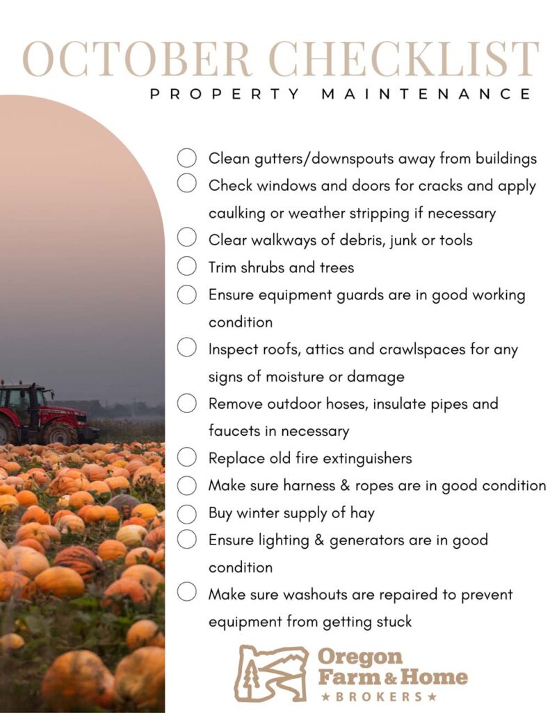 October Property Maintenance Checklist