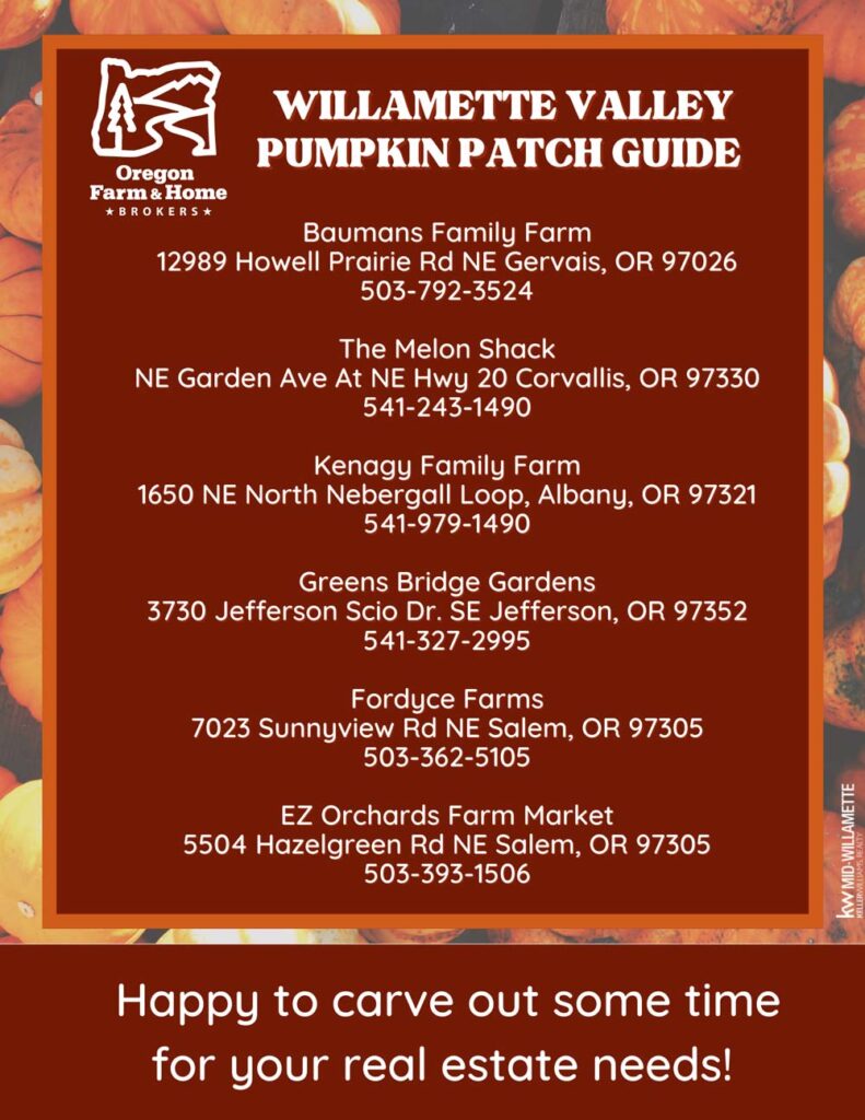 Willamette Valley Pumpkin Patch Guide 2022